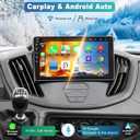 4+64G Android 13 Car Radio for Ford 2013-2019 Transit, 9 Inch IPS Touch Screen Car Stereo with Wireless Carplay/Android Auto,GPS, WiFi, Bluetooth,FM, Support OBD2/DVR/DSP