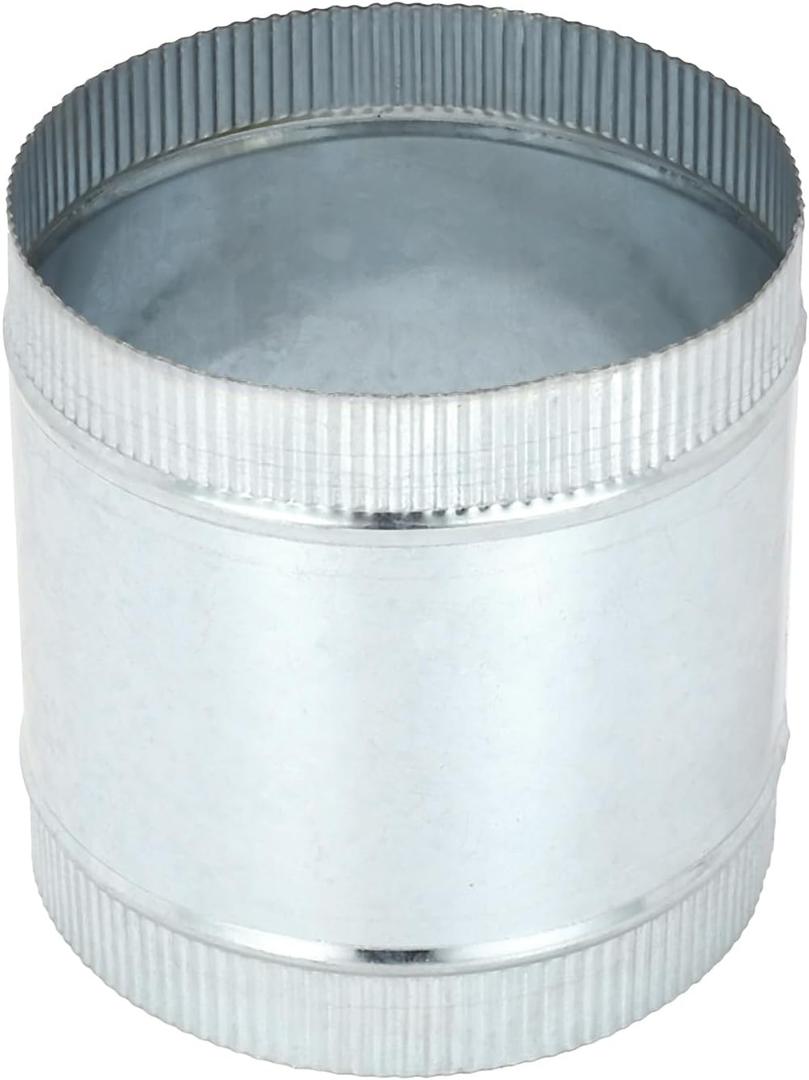 PATIKIL 7 Inch Duct Connector Coupling, Galvanized Steel Straight Dryer Vent Coupler Flexible Ducting Collar Connector Round Crimped Ventilation Duct Extension for HVAC System Pipe