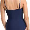 La Blanca Women's One Piece Swimsuit Bandeau Tummy Control Bathing Suit Size 10