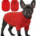 Baobicute Small Dog Sweater Clothes Pullover Knitted Dog Coat Sweaters for Dogs Cats Girl Boy Thick Warm Puppy Clothes for Chihuahua Yorkie Bulldog Christmas Cold Weather Pet Outfits XL