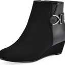 White Mountain Women's Chaise Wedge Ankle Bootie (Size 10)