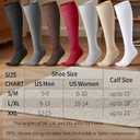 Seamless Moderate Compression Socks for Women & Men 15-20 mmHg - Knee High Support for Circulation, Fatigue Relief, Small-Medium