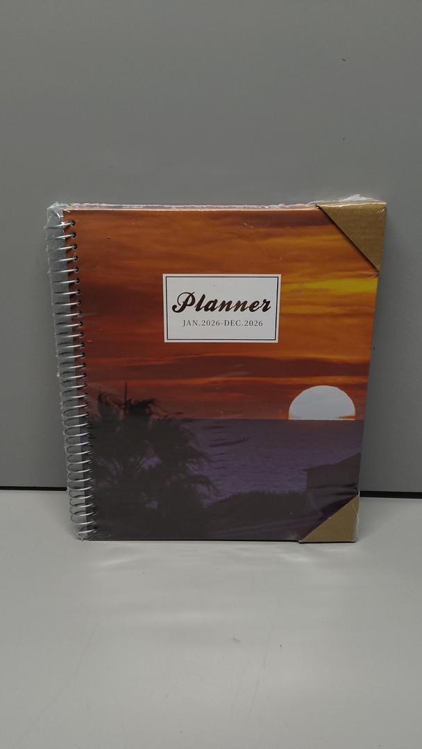 CAGIE 2026 Monthly Planner: 12 Months Jan 2026 - Dec 2026 Calendar Planner Weekly and Monthly 8.5" x 11" Large Spiral Planners for Women Hourly Daily Yearly Agenda with Tabs Stickers, Sunset