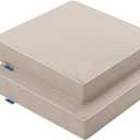 MIULEE Beige Outdoor Chair Cushions Set of 2, 19x19x3 Inch Waterproof Patio Seat Cushions for Outdoor Furniture Couch Sofa, 3 Year Color Fastness High Density Foam with Adjustable Ties