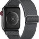 4 x Maledan Stretchy Solo Loop Compatible with Apple Watch Band Women Men 40mm 44mm 45mm 41mm 38mm 46mm 49mm 42mm, Soft Nylon Elastic Braided Strap for iWatch Series 11 10 9 8 7 6 5 4 3 2 1 SE Ultra (Gray)