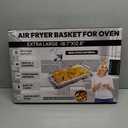 Extra Large Air Fryer Basket for Oven, OvenCrisp 18.7" X 12.8" Oven Air Fryer Basket and Tray Set With 30PCS Parchment Papers, Stainless Steel Air Fryer Pan and Crisper Tray for Frying Baking