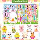Easter Stickers for Kids, 50 Sheets Make Your Own Stickers, Easter Basket Stuffers DIY Bunny Stickers Sheets, Easter Gifts Decorations for Eggs Easter Crafts for Toddlers Egg Fillers Spring Stickers