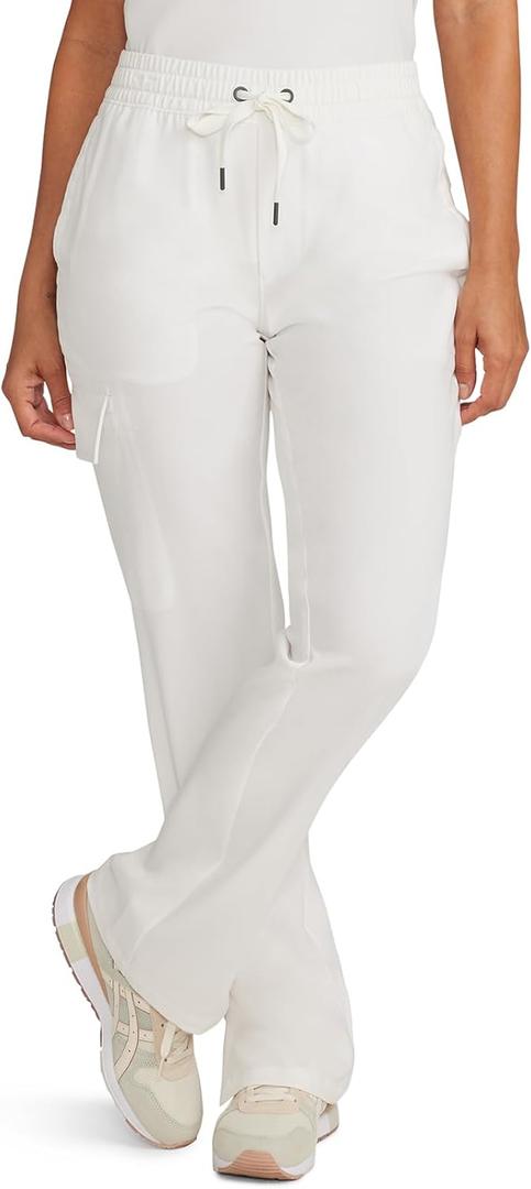 Healing Hands Scrubs for Women Medical Pant Drawstring Straight Leg Bottoms HH153 (Large, White Gardenia)