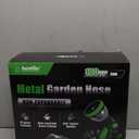 RAINPOINT Metal Garden Hoses for Yard 100 ft - No-kink 304 Water Hose 100ft with 10 mode Nozzle - Brass Connection, Swivel Handle, Flexible Hose,Lightweight, Puncture