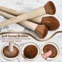 LORYP 18 Piece Makeup Brushes Set Labeled Face and Eye Brush Set Complete with Foundation, Concealer, Contour, Blending, Blush, Eyeshadow Brushes with Travel Holder Case