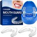 Anti Grinding Mouth Guard for Clenching Teeth at Night, Teeth Grinding Mouthguards for Sleeping, Mouth Guard for Grinding Teeth at Night, Night Guards for Teeth Grinding for Adults (1.9*2.2in+2*2.4in)