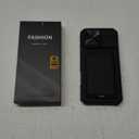 SSLOTSCASE for iPhone 16 Pro Case with Card Holder & Kickstand & Slide Camera Lens Cover, Silicone Edge Rugged Shockproof Protective Phone Case Cover for iPhone 16 Pro 6.3'' 2024, Black