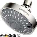 HOPOPRO 5-Mode High Pressure Shower Head - The Washington Post, NBC News, Today TV Show Recommended - High Flow Fixed Showerheads (4 Inch Brushed Nickel)