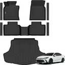 Floor Mats & Trunk Mat for 2025 2026 Toyota Camry All Weather TPE Protection Floor Liners Full Set with Cargo Liner for 2026 Toyota Camry Accessories