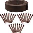 EasyFlex 4-Inch Composite Landscape Edging Kit, 40-Foot, Brown