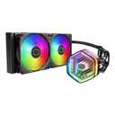 Cooler Master 240 Atmos High Performance Close-Loop AIO Liquid Cooler, R9|i7 Dual Chamber Pump, Customize Cover, Sickleflow Edge PWM, aRGB Lighting, AMD Ryzen AM5|4, Intel LGA 1851|1700 Platform