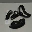 Silicone Cover Set Compatible with Meta/Oculus Quest 3s Accessories, Silicone Face Cover, Controller Grip Cover, Camera Lens Protector, VR Shell Cover, Protective Lens Cover, Not Fit Quest 3 (Deep Black)