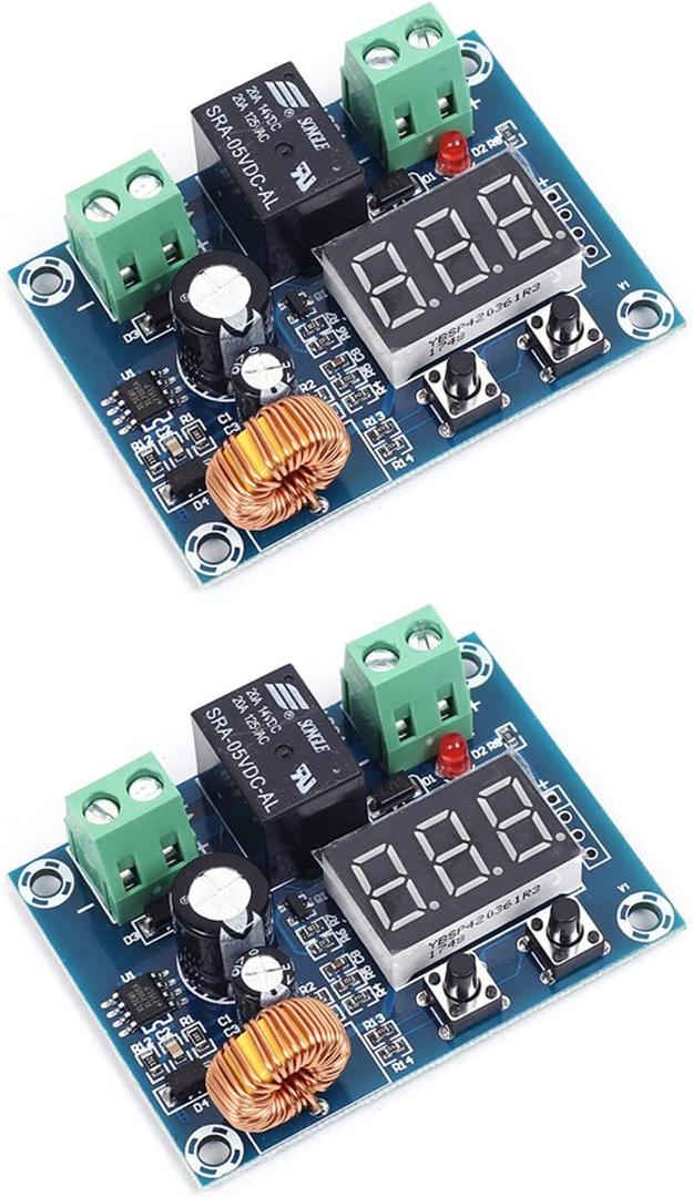 2pcs 12V-36V DC Voltage Protection Module Digital Low Voltage Protector Disconnect Switch Over Discharge Protection Module