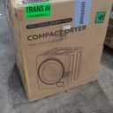 Euhomy Compact Laundry Dryer, 3.5 cu ft Front Load Stainless Steel Clothes Dryers With Exhaust Pipe, 1500W, LCD Control Panel Four-Function Portable Dryer For Apartments, Home, Dorm, White