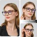 EYEURL Cat Eye Reading Glasses for women - 5 Pack Blue Light Blocking Reading Glasses Ladies +2.25 Fashion Square Frames Magnification with Spring Hinge