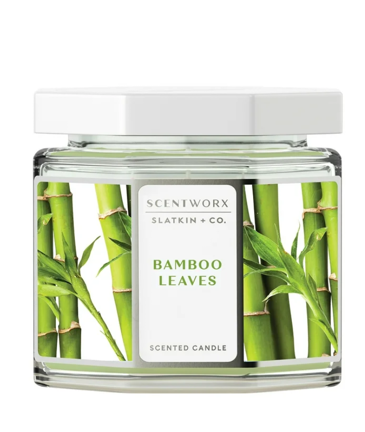 YR Scentworx Bamboo Leaves Home Fragrance Candle – 14.5 oz 3-Wick Glass Jar