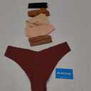Women Seamless Underwear Soft No Show Stretch Bikini Invisibles Hipster V Cut Panties 6 pack (Medium)