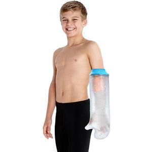 Kids Cast Covers for Shower Arm Waterproof,Soft comfortable Teens Bandage Protector for Broken Hand,Wrist, Finger,Elbow,Sleeves Protector Bag for Youth/Toddler Showering Cilld in Bath to Keep Wounds Dry(Half Arm)