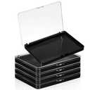 5 Pack Magnetic Makeup Palette with Frosted Clear Top, Empty Magnetic Eyeshadow Palettes Depots Travel Storage Box for DIY Cosmetics Bronzer Highlights Powder (5.5 x 4 inch)