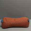 Buckwheat Hull Pillow, Firm Buckwheat Roll Pillow Neck Spine Support, Customizable Thickness Firmness, Cooling Buckwheat Hulls Pillow, As a Lumbar Support for Bed, Orange Red 16"x6"