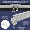 2 x Curtain Tracks Accessories (10 Pack Curtain Track Roller Hooks)