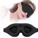 YIVIEW Sleep Mask for Side Sleeper, Complete Light Blocking 3D Sleeping Eye Mask, Soft Breathable Eye Cover for Women Men, Relaxing Zero Pressure Night Blindfold (Black)