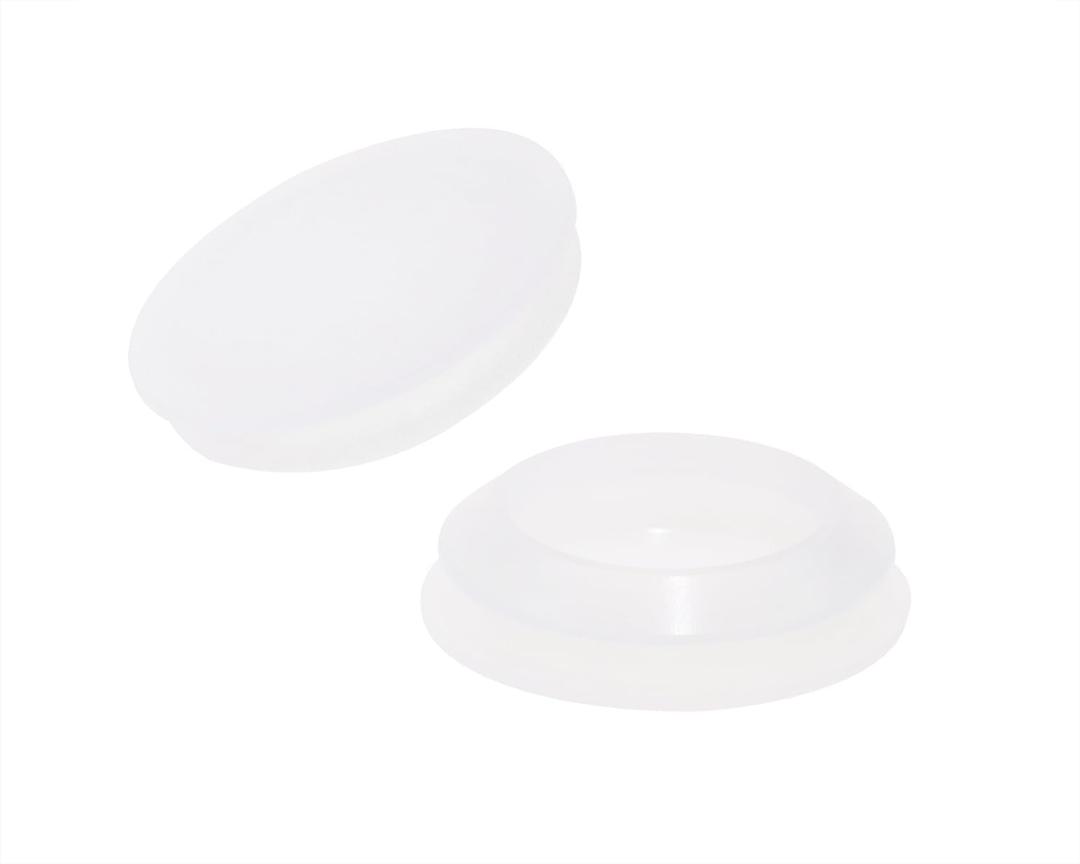 ONLYKXY 10 Pcs Clear Silicone Round Snap in Type Locking Furniture Hole Plugs Button Protective Cover Cap Head,Universal (25mm/0.98inch)
