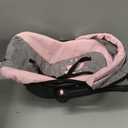 Bayer Design 67933AA Toy, Car Seat Easy Go for Neo Vario Pram with Cover, Doll Accessories, Pink, Grey with Butterfly,Grey/pink, for dolls up to 18", 16.53 x 12.99 x 14.56 inches