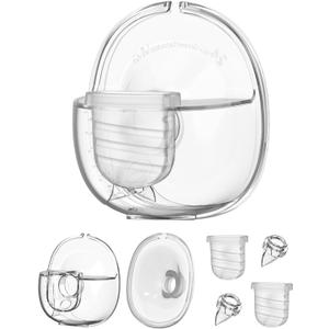 for Discreet Duo Wearable Breast Pump Parts, Include Duckbill Valve, Silicone Diaphragm, 24mm Flange, Milk Collector Cup, Compatible with Nuliie S32 Wearable Breast Pump Replacement Parts, 24mm Flange + Duckbill Valve + Diaphragm