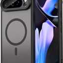 for Google Pixel 9 Pro XL Case[Full Camera Protection][Compatible with Magsafe] Shockproof Military-Grade Protection Skin-Friendly Touch Translucent Matte Back Protective Phone Cover, Black