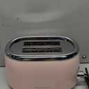 MELLERHOME Retro Toaster 2 Slice, 7 Browning Levels, 3 Functions (Reheat, Defrost, Cancel), Stainless Steel Features, Removable Crumb Tray, Under Base Cord Storage, Pink Kitchen Accessories Dcor