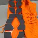 Mens Running Shoes Breathable Mesh Blade Walking Shoes Slip on Tennis Sneakers Fashion Non Slip Work Sport Gym Cross Trainer Orange 45