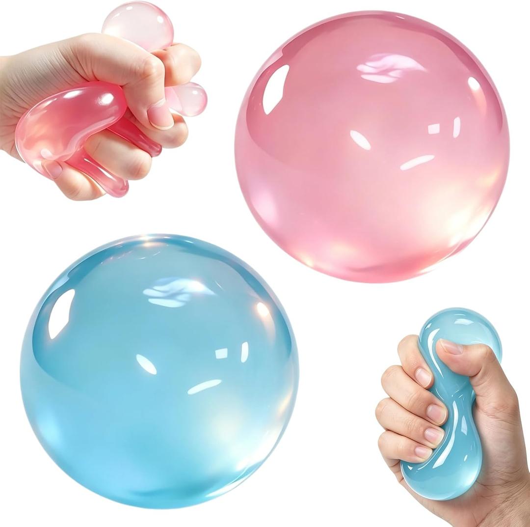 2PCS Coconut Oil Stress Ball, 2026 New Squishy Coconut Squeeze Stress Shapeable Ball, Soft Novelty Toy,Slow Rising Squeeze Balls, Portable Desk Squishies for Relaxation and Stress Relief