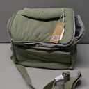 BAGSMART Insulated Lunch Bags for Women, Cute Quilted Lunch Box, Lightweight Puffy Padded Waterproof Lunch Tote, Reusable Lunch Cooler for Work Picnic Travel, Sage Green (Medium(normal))