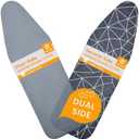 SAVUK Ironing Board Cover and Pad Dual Side X2 Lifetime Double Using Heavy Duty Thick Padding Heat Reflective Non Stick Scorch and Stain Resistant Adjustable 15x54 inch