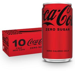 3 x Coca-Cola Coke Zero Sugar Diet Soda, 10 Pack (7.5 Fl Oz (Pack of 10))