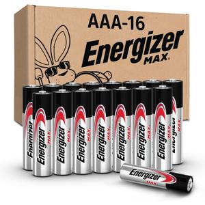 Energizer MAX AAA Batteries (16 Pack), Triple A Alkaline Batteries