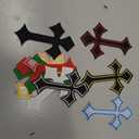 5 x 11pcs Cross Patches, Iron on/Sew on Cross Applique Patch, DIY Iron Patches for Jeans Hats Shirts Jackets Backpacks