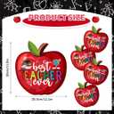 Teacher Thank You Placemats 30 Pack Apple Shaped Disposable Table Mats for Teacher Appreciation Week, Classroom Party, School Luncheon Supplies