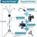 Standing Misters for Outside Patio, Adjustable Height 5.3 FT Stand Misting System for Cooling Outdoor, Portable Water Mister for Mist Playing, Patio Cooling, Backyard, Porch, Sprinkler (Blue)