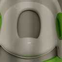 SKYROKU Potty Training Seat for Toddlers  2-in-1 Adjustable potty ladder with Step Stool, Anti-Slip Cushion, Splash Guard & Extra-Wide Pedals, Supports 200+ lbs, Ideal for Boys & Girls (8899-Green)