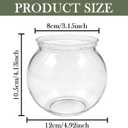 8 Pack Plastic Fish Bowls, 27 Oz Plastic Ivy Bowls, Unbreakable Vases Bowls for Table Centerpieces, Heavy Duty Drink Cups for Party Favors, Home Decor, Candy, Clear