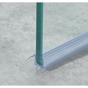 YTSAHSTT Pivot Shower Door Bottom Seal for 5/16" (8mm) Thick Shower Glass, 36" Long Shower Sweep with Drip Rail, Vinyl Material, Clear - Stop Shower Leaks and Create a Water Barrier, Pack of 3