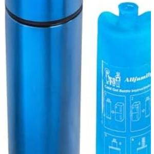 4ALLFAMILY Nomad Insulin Travel Case Cooler – 48H Non-Electric Insulin Cooler Travel Case TSA Approved with Lightweight Design – Air Traveling Friendly, Reusable Medium Blue Thermo for Medications