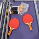Ping Pong Table, Two Paddles, Net, And Ping Pong Balls, 53 1/2" W x 73 3/4" L,